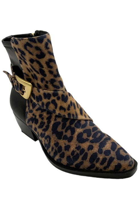 Vince Camuto Shoes - Vince Camuto Women's Philan Western-Style Short Bootie Camel Black - Medium